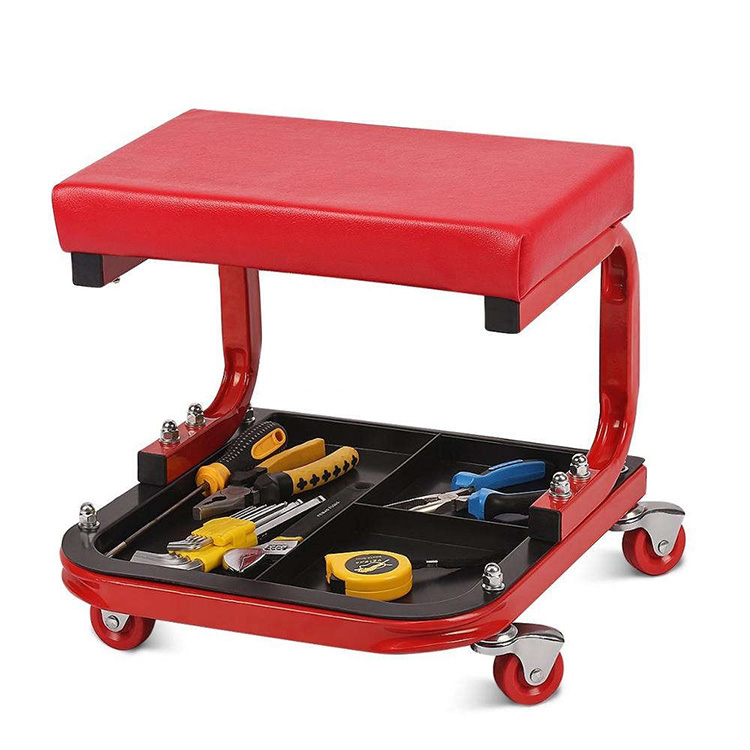 U Rolling Seat Stool Chair Garage Repair Stool