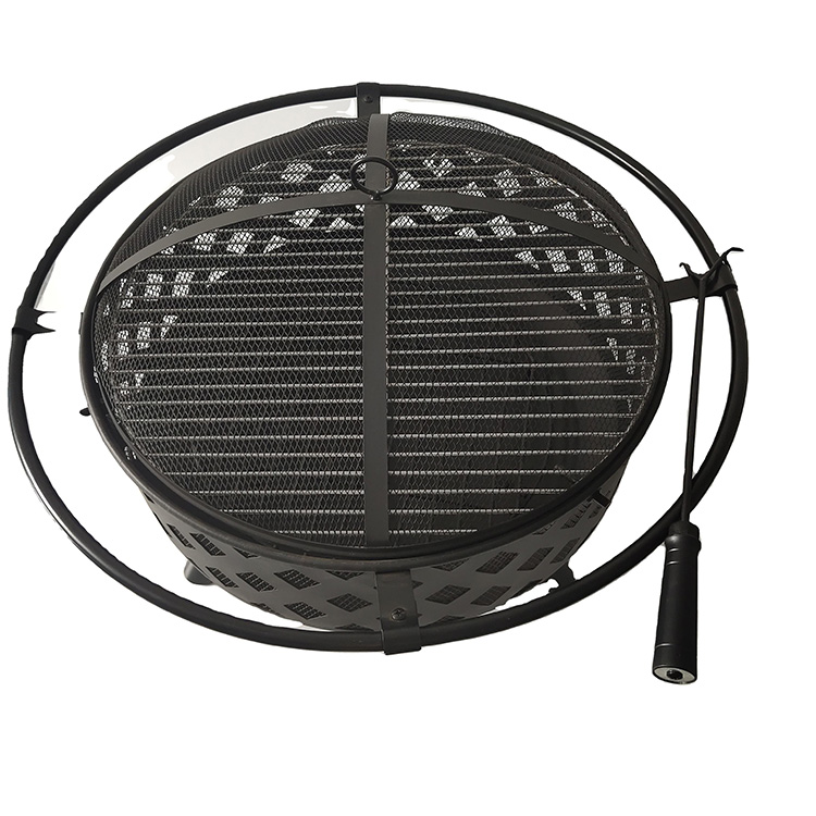 Fire Pit Mesh Cover Tripod Fire Pit