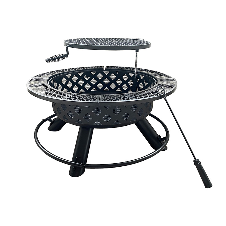 Rolling Grill Basket Camping Gadgets Kebab Sticks Machine BBQ Grill