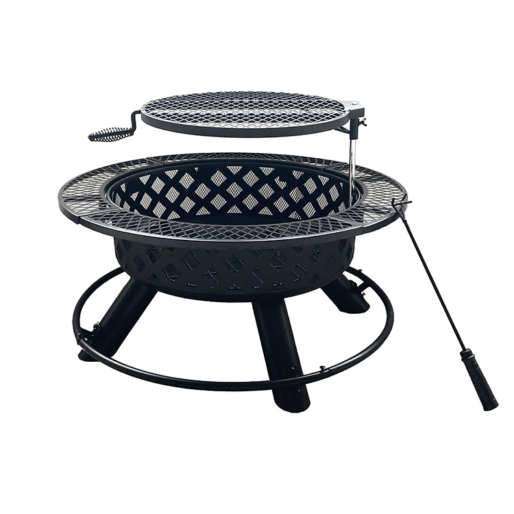 Rolling Grill Basket Camping Gadgets Kebab Sticks Machine BBQ Grill
