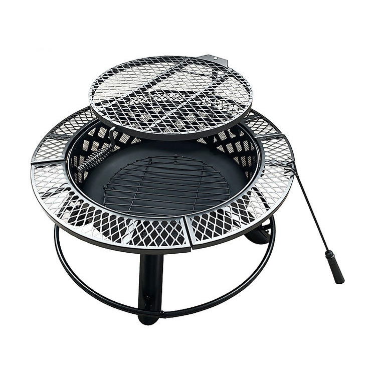 Rolling Grill Basket Camping Gadgets Kebab Sticks Machine BBQ Grill