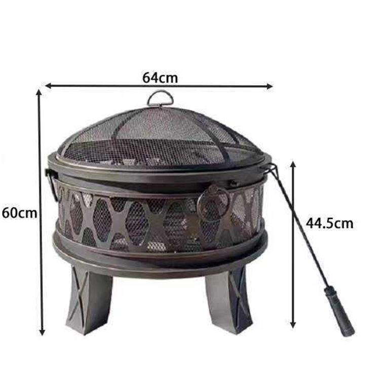 Metal Iron Outdoor Cast Pcs Fire Pit