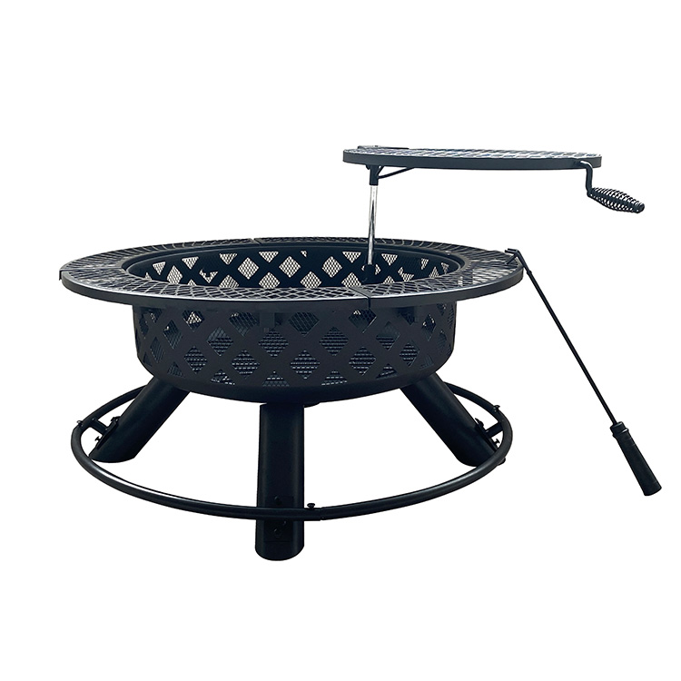 Rolling Grill Basket Camping Gadgets Kebab Sticks Machine BBQ Grill