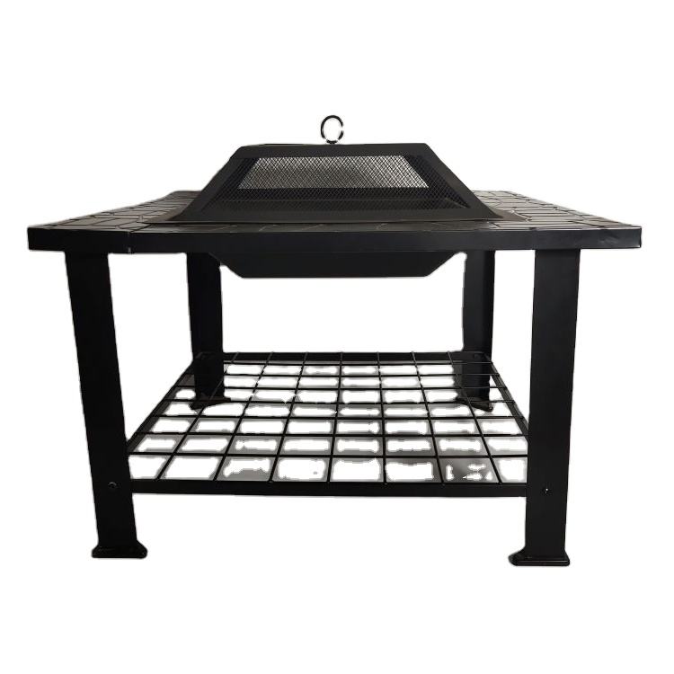 Outdoor Hanging Charcoal Grill Fire Pit Table