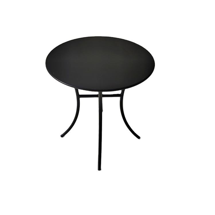 Black Noble Metal Round Table