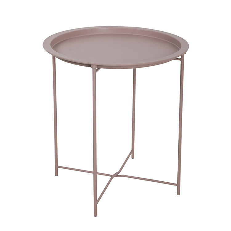 Round Foldable Metal Coffee Table