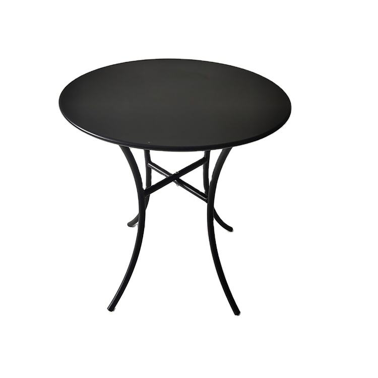Black Noble Metal Round Table