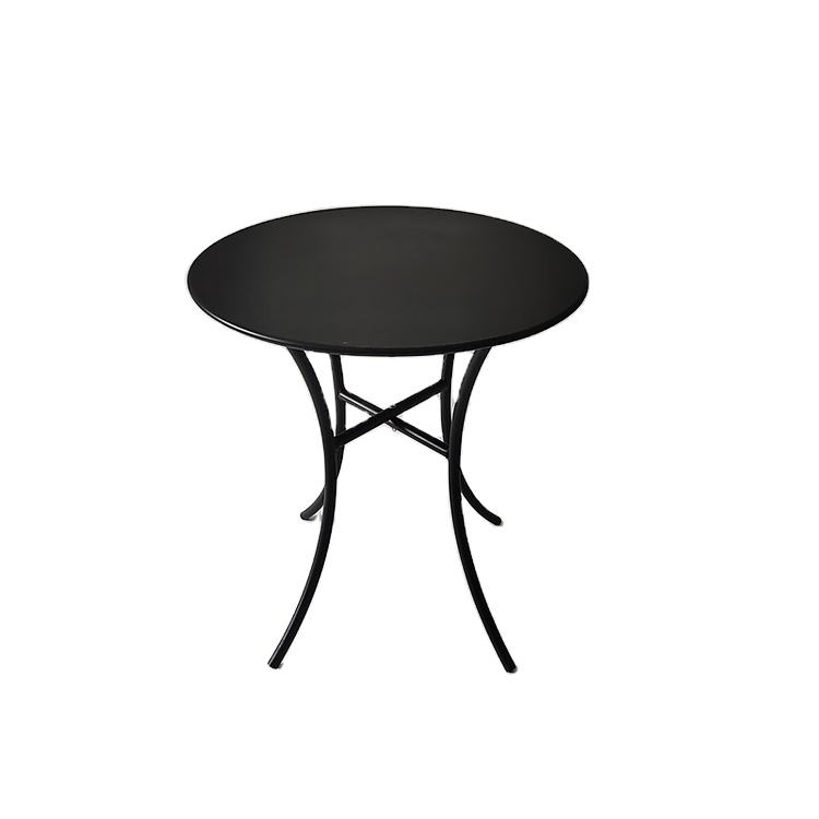 Black Noble Metal Round Table